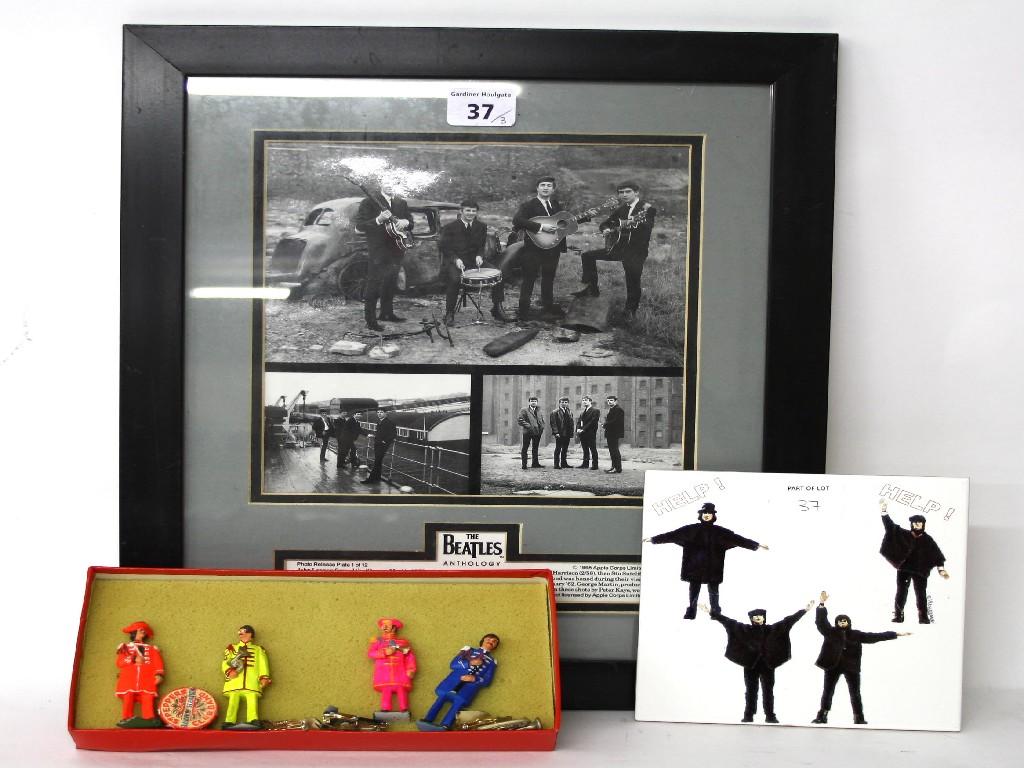 Appraisal: Small selection of Beatles memorabilia including three photographs within a