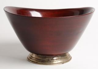 Appraisal: Shelley Silver Co Mahogany Silver Bowl The base marked SS