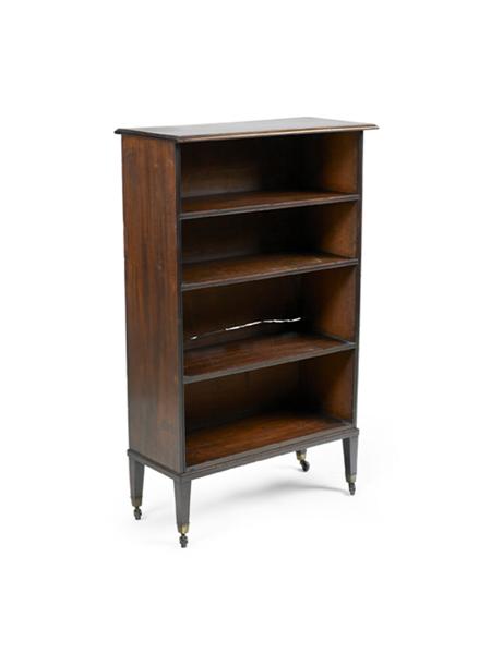 Appraisal: An early Victorian mahogany open bookcase the rectangular top with