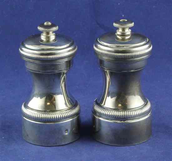 Appraisal: A pair of th century French silver capstan shaped pepper