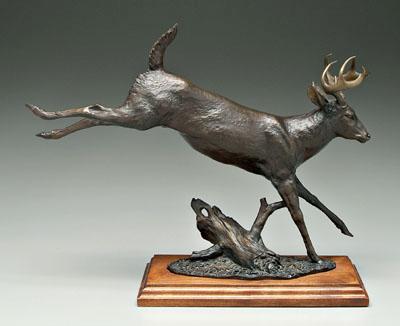 Appraisal: William H Turner patinated bronze Virginia born quot White-Tailed Buck