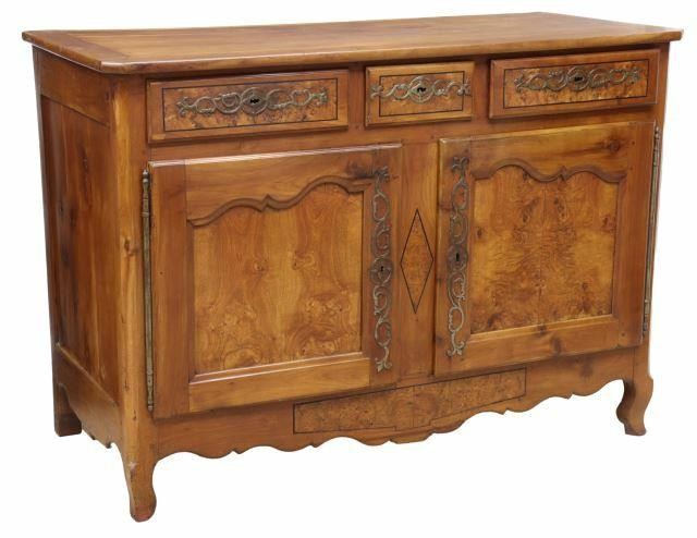 Appraisal: French Provincial Louis XV fruitwood sideboard late th c having