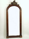 Appraisal: MIRROR - Circa Victorian red walnut tombstone shaped pier mirror