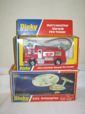 Appraisal: U S S Enterprise and Merryweather Marquis Fire Tender boxes