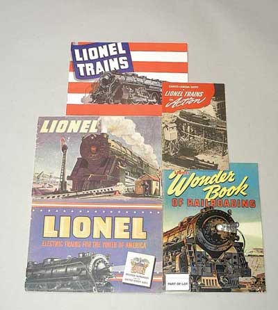 Appraisal: Lionel Products Catalogues a number of late pre and post-war