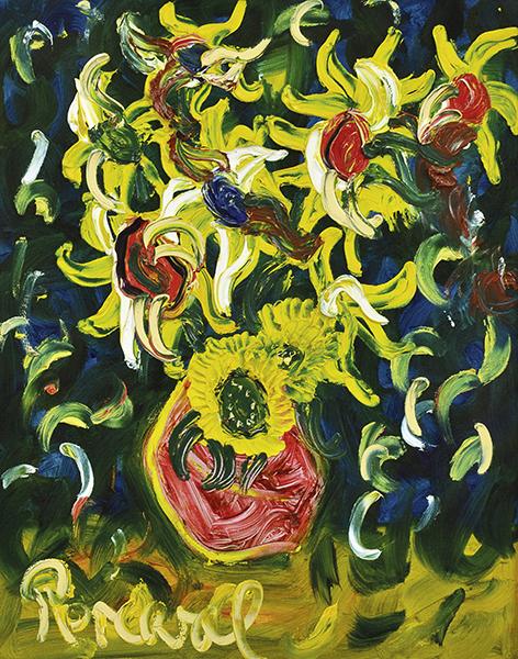 Appraisal: JOHN PERCEVAL - Flowers oil on canvas signed lower left