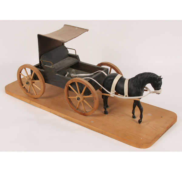 Appraisal: Breyer horse and doctor's carriage lamp with single horse hitch