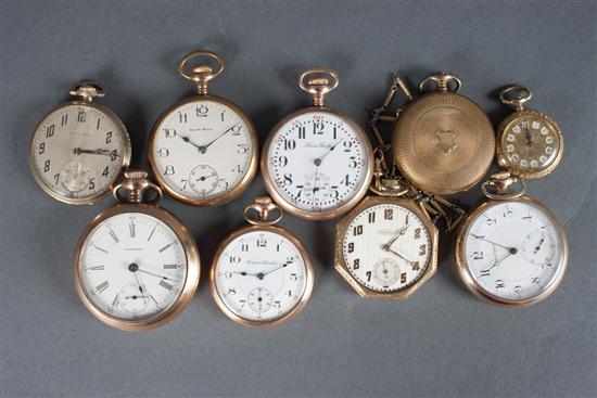 Appraisal: Group of gold-filled pocket watch including South Bend open face