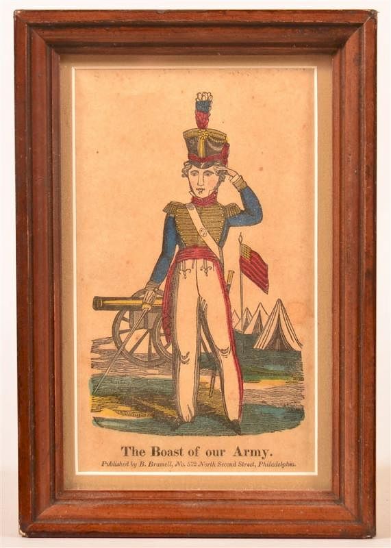 Appraisal: Hand Colored Print The Boast of our Army Early Hand