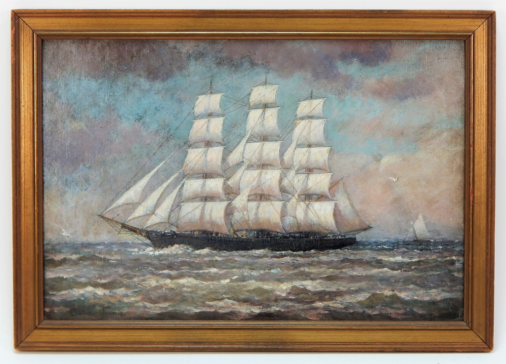 Appraisal: CHARLES RUSSELL LOOMIS IMPRESSIONIST BOAT PAINTING New Jersey Connecticut Pennsylvania