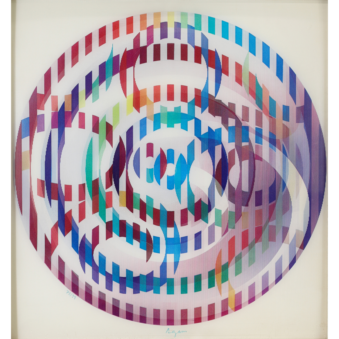 Appraisal: PRINT YAACOV AGAM Yaacov Agam Israeli b Untitled agamograph lenticular