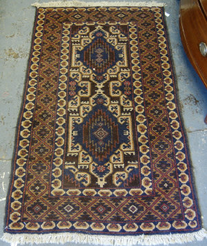 Appraisal: Afghan Belouch rug camel ground cm x cm