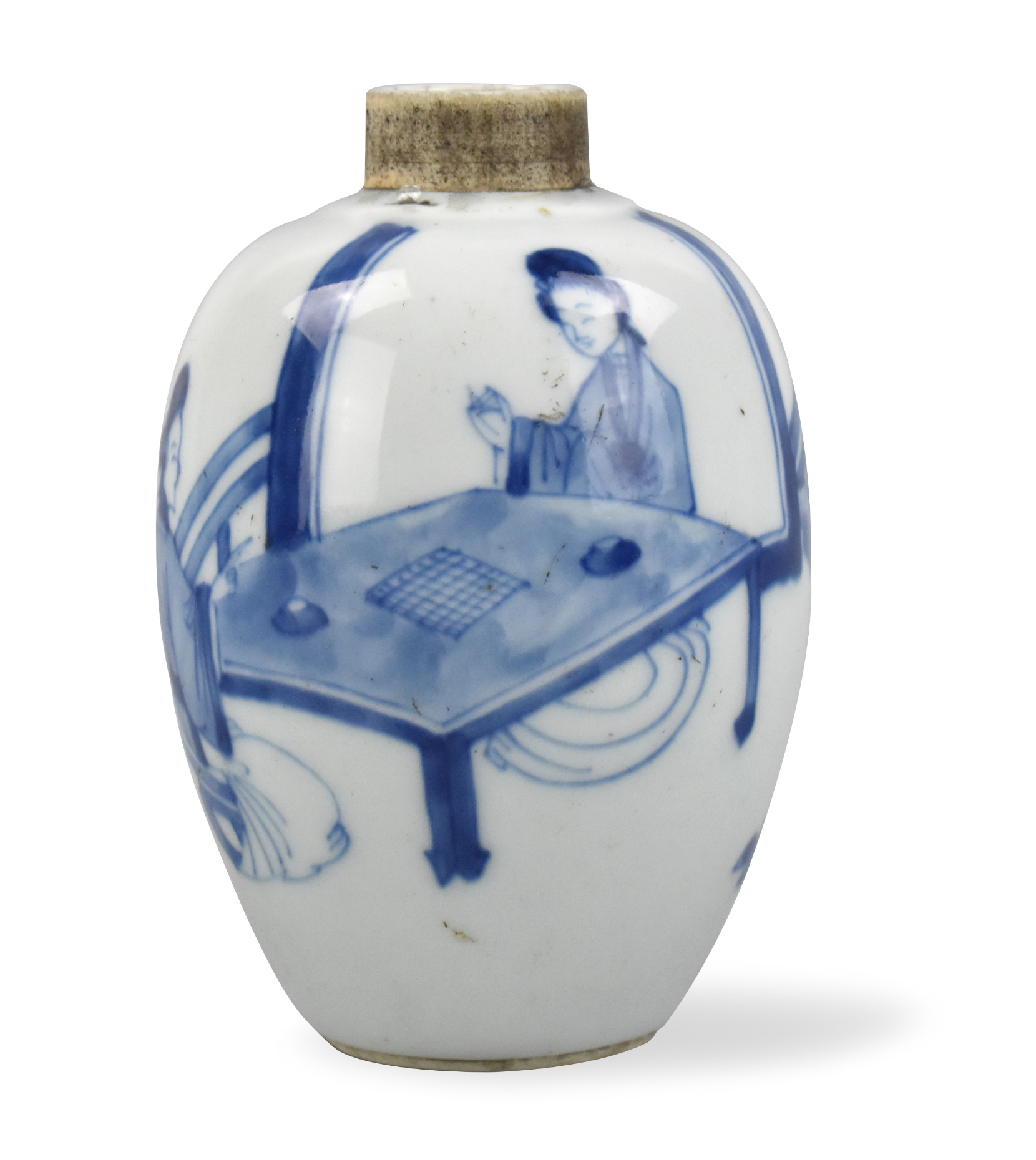 Appraisal: A small blue and white Chinese Kangxi Period vase with