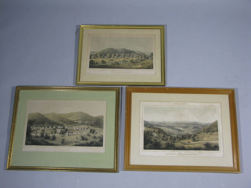 Appraisal: Three Edward Beyer Virginia Lithographs from a series of prints