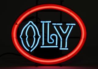 Appraisal: OLY Olympia Beer Vintage neon sign for Olympia Beer in