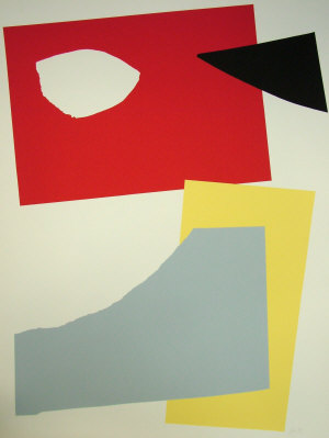 Appraisal: John Talbert McLean b - Untitled abstract composition screenprint on