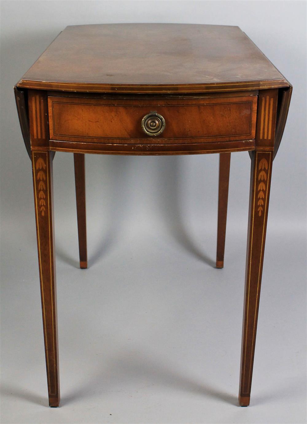 Appraisal: FEDERAL STYLE INLAID MAHOGANY PEMBROKE TABLE having string inlay the