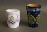 Appraisal: A Doulton Lambeth commemorative beaker for Queen Victoria's silver jubilee