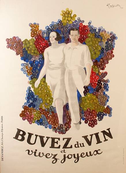 Appraisal: Leonetto Cappiello Italian - Buvez du vin Lithograph in colors