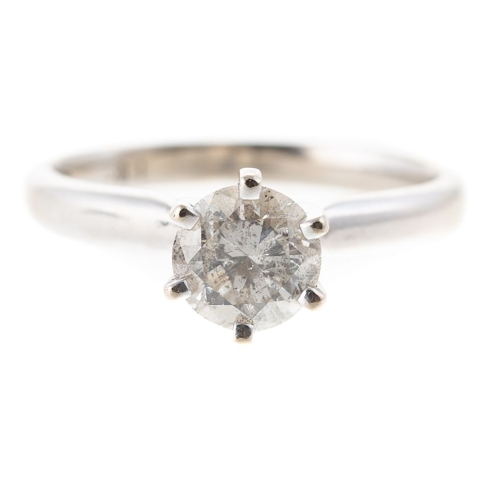 Appraisal: A Solitaire Diamond Engagement Ring in K K white gold