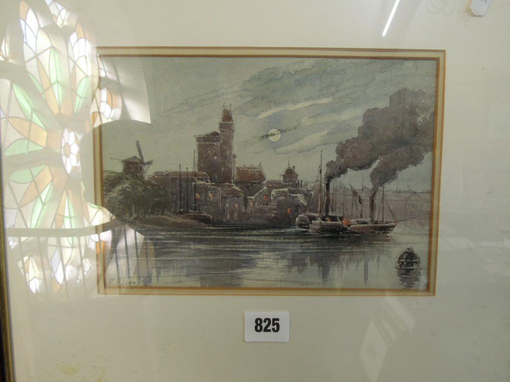 Appraisal: A late th century watercolour of a river scene at