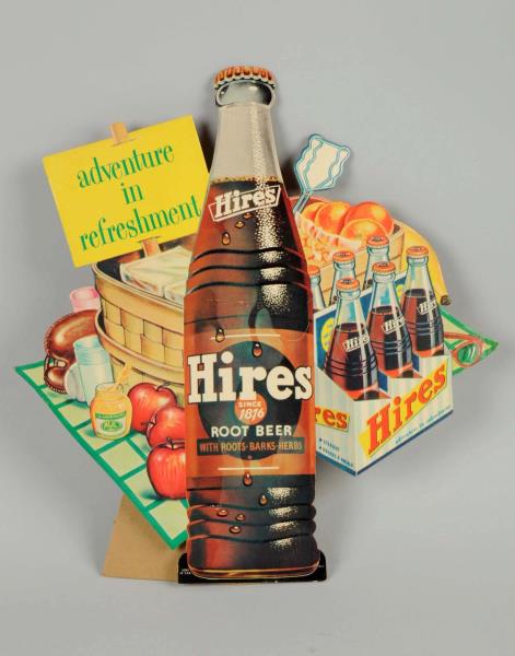 Appraisal: A Hires Root Beer Diecut Easel Back Sign This sign