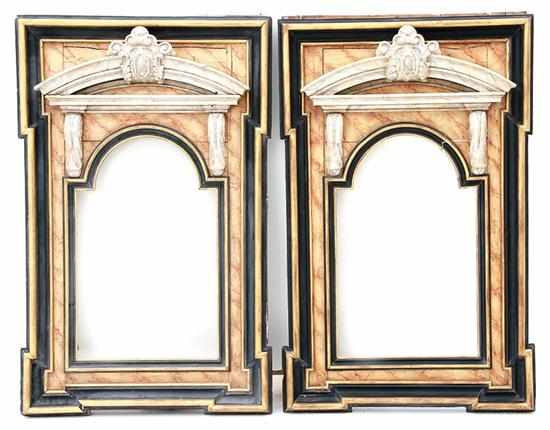 Appraisal: Pair Continental paint and giltwood frames late th early th