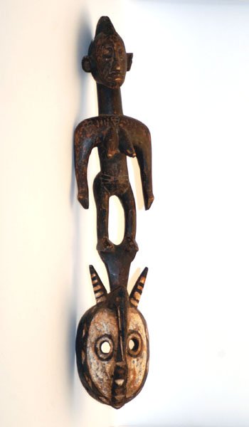 Appraisal: Mossi Karanga mask having a stylized face with encrusted black