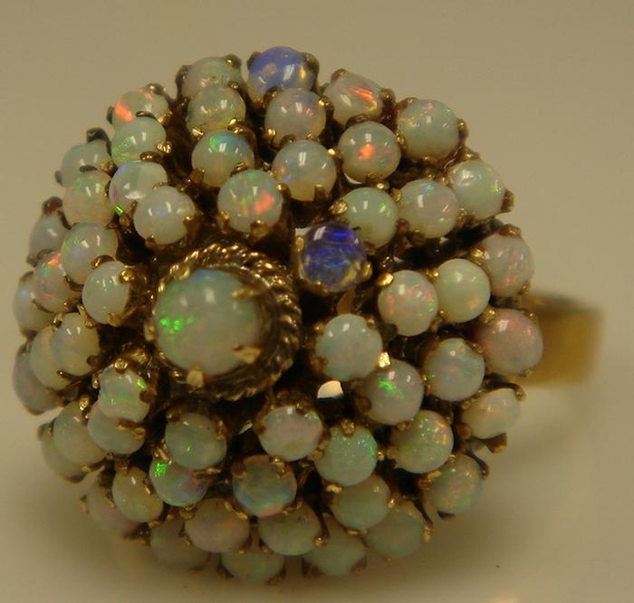 Appraisal: K yg Opal Ring Cone cluster of small round opal