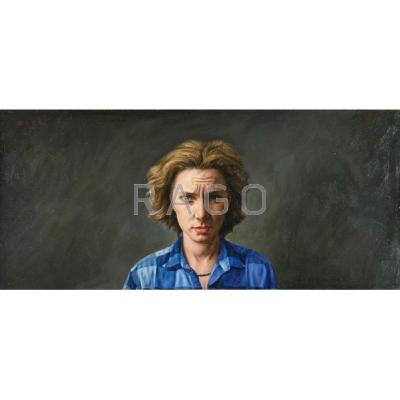 Appraisal: Dan Witz American b Marta Oil on canvas Signed dated