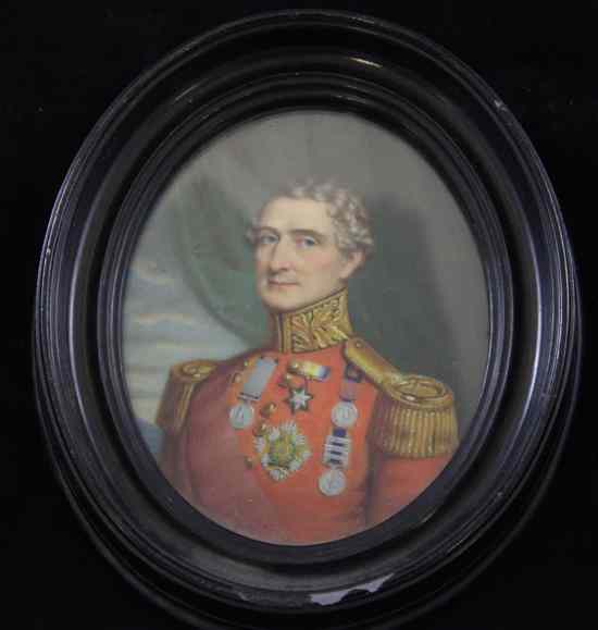 Appraisal: Thomas John Gullick fl - oil on ivory Miniature of