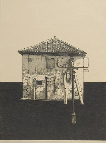 Appraisal: Hodaka Yoshida - House X C Graphite on paper signed