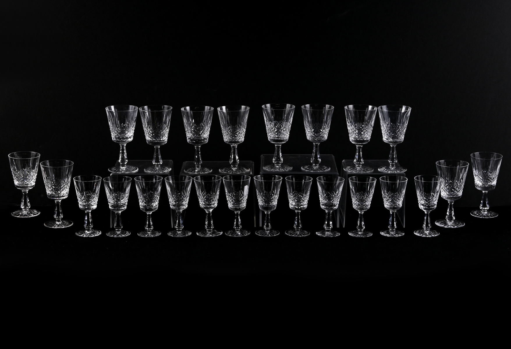 Appraisal: PC WATERFORD ''KENMARE'' CRYSTAL COLLECTION Comprising - Water goblets -