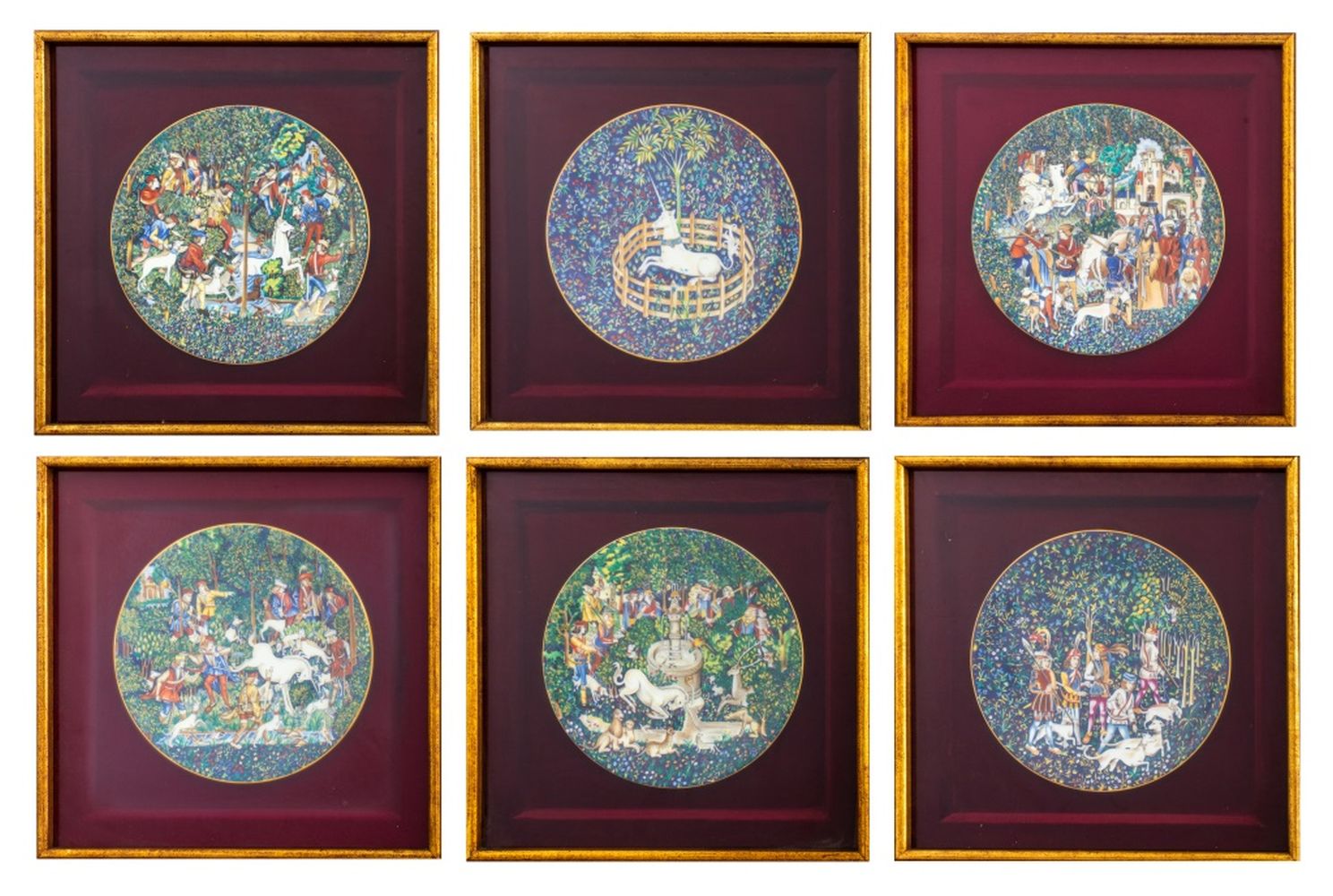 Appraisal: LA CHASSE A LA LICORNE HAVILAND LIMOGES PLATE Set of