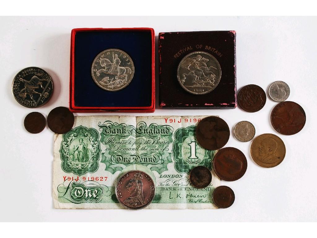 Appraisal: VICTORIA SILVER DOUBLE FLORIN with Arabic number one in date