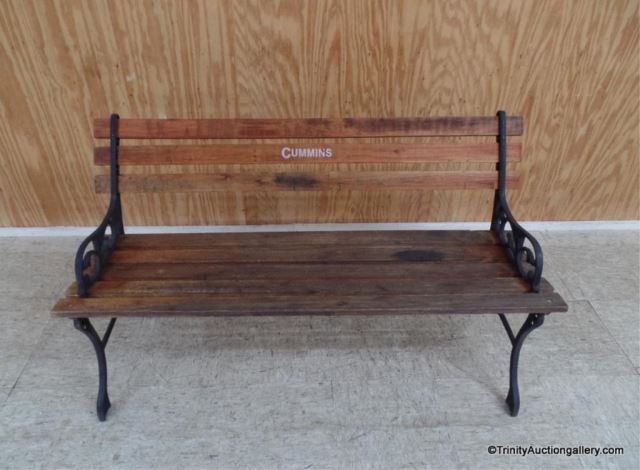 Appraisal: Vintage Garden or Patio Outdoor Bench Nice cast iron and