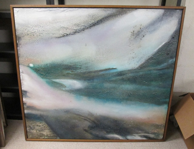 Appraisal: JUDY VOGLAND MIXED MEDIA Portland Oregon th century Titled Moon