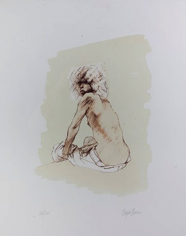 Appraisal: Ralph Brown British - Seated nude signed and numbered in