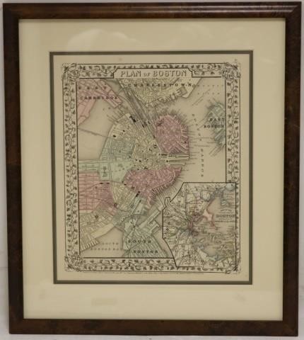 Appraisal: MAP PLAN OF BOSTON CA BY AUGUSTUSMITCHELL EXCELLENT CONDITION GOOD