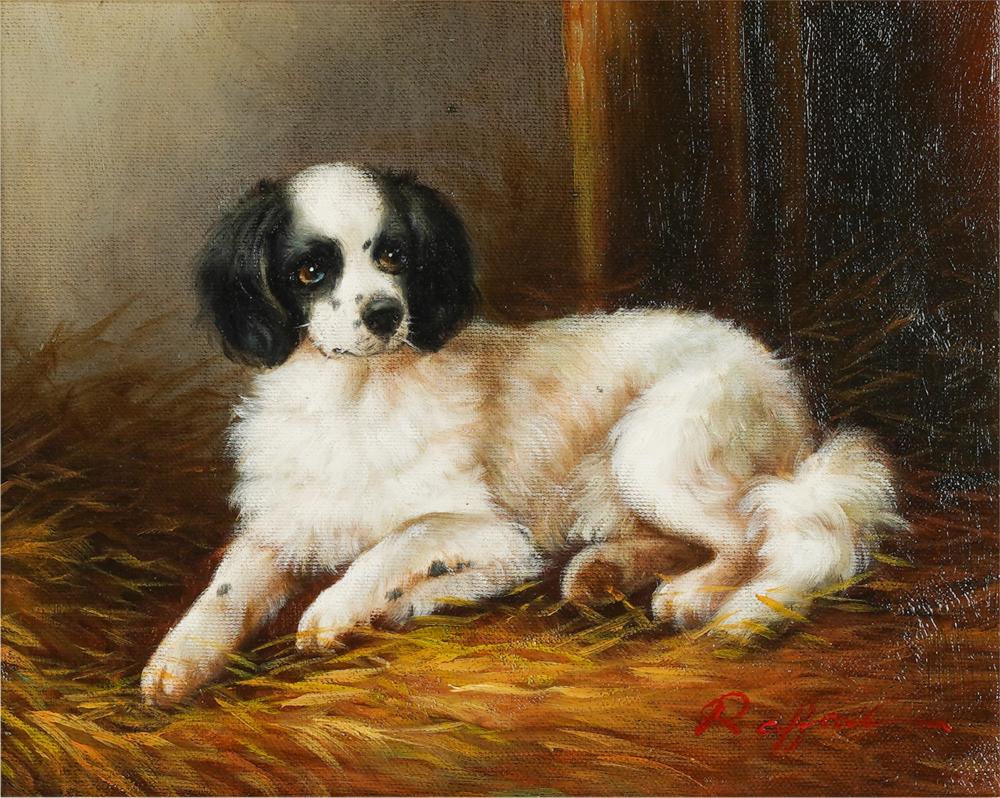 Appraisal: LATE TH CENTURY PORTRAIT OF A DOGoil on canvas signed