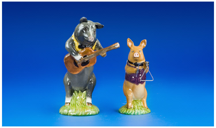 Appraisal: Beswick Pig for series Christopher Guitar and James Triangle