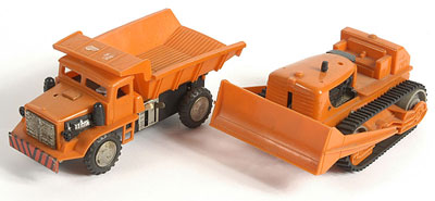 Appraisal: Marx Toys Bulldozer and Euclid Dump Truck - both vehicles