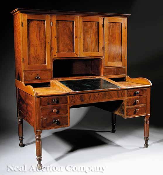 Appraisal: An American Late Federal Cherrywood Overseer's Desk early th c