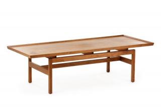 Appraisal: Jens Risom Modern Walnut Coffee Table Jens Risom Danish American