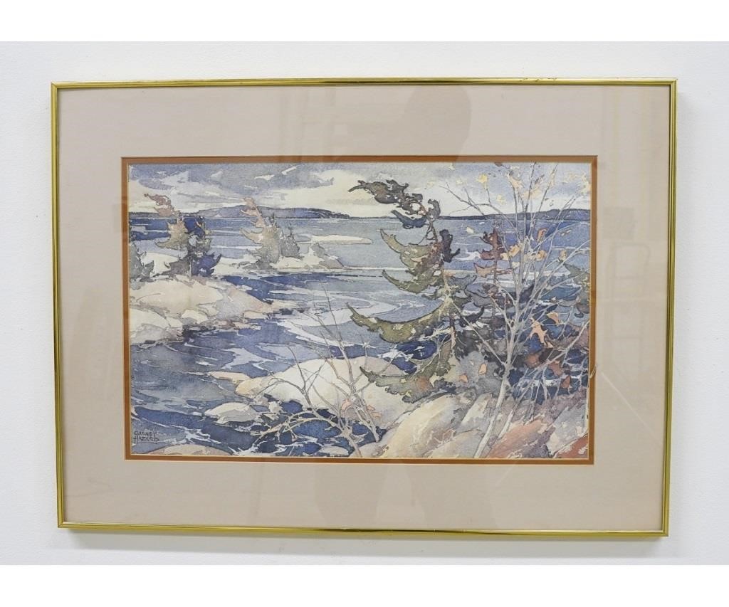 Appraisal: William Garnett Hazard Canadian - framed and matted watercolor of