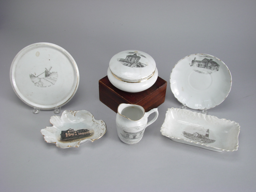 Appraisal: SIX PIECES OF MARTHA'S VINEYARD AND NANTUCKET SOUVENIR CHINA Late