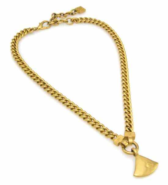 Appraisal: A Karl Lagerfeld Goldtone Necklace Stamped KL