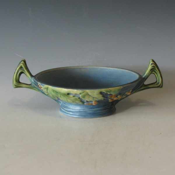 Appraisal: Roseville Bushberry bowl in blue Marked Roseville USA - ''