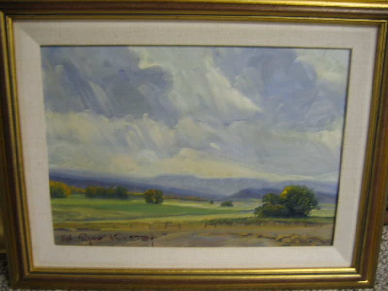 Appraisal: RYGH WESTBY AMERICAN B Sunlit field with distant mountains oil