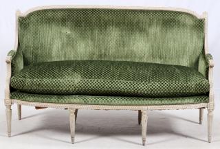 Appraisal: LOUIS XVI STYLE SETTEE LOUIS XVI STYLE SETTEE H W